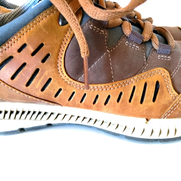 Ecco TerraWalk Leather Patch Trail Runner Camel Tan Athleisure Women Size 38 - Picture 5 of 9